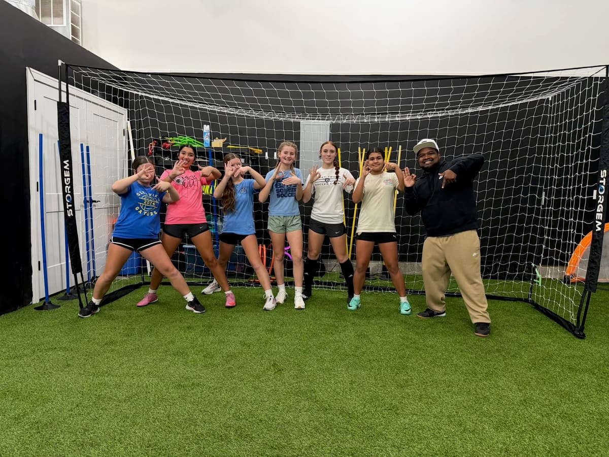 Girls training session at N16 Soccer